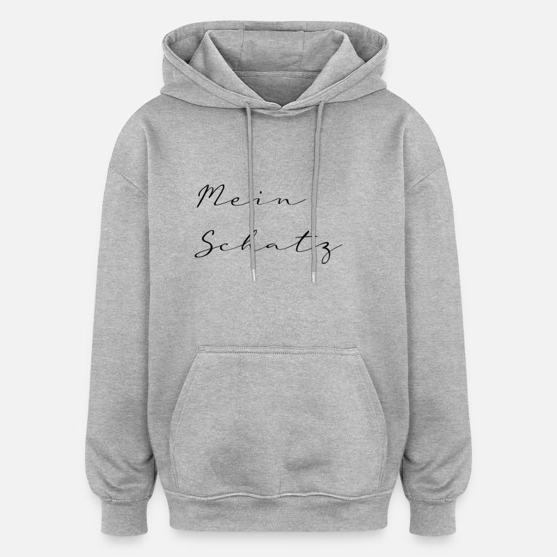 Chéri - Sweat à capuche oversize unisexe - gris chiné