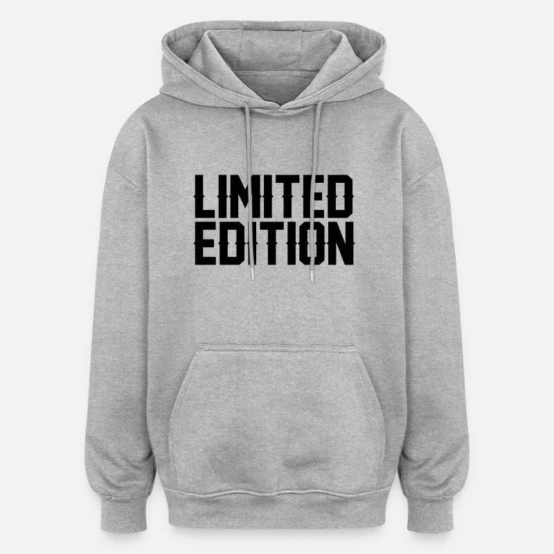 Édition limitée - Sweat à capuche oversize unisexe - gris chiné