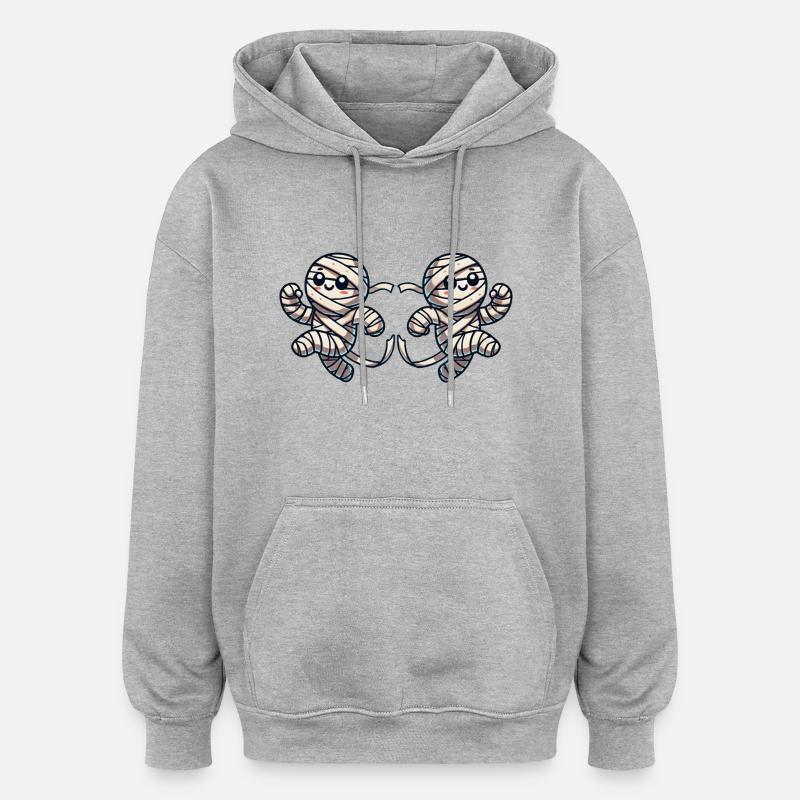 mumie comic 2 - Oversized Unisex Hoodie - Grau meliert