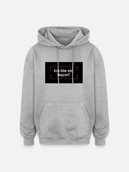 Bayern 1# - Oversized Unisex Hoodie - Grau meliert