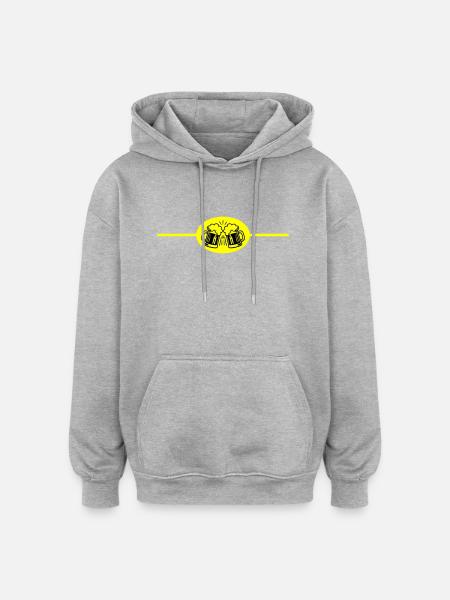Beer Element - Oversized Unisex Hoodie - heather grey