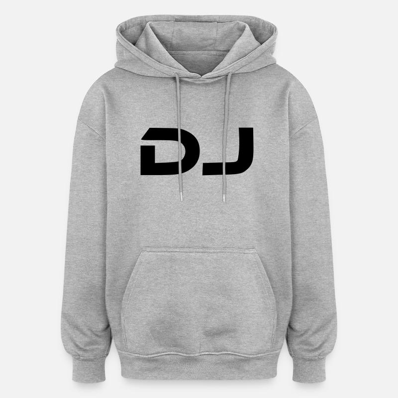 dj - Oversized Unisex Hoodie - Grau meliert