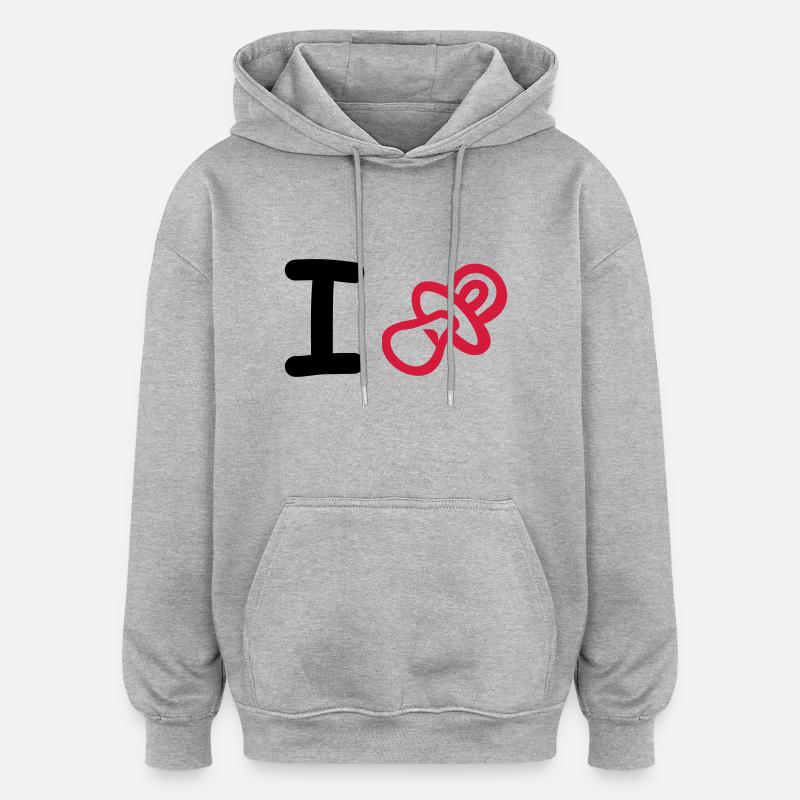 pacifier - Oversized Unisex Hoodie - heather grey