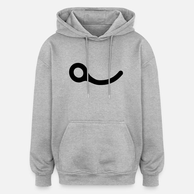 Pin de clôture - Sweat à capuche oversize unisexe - gris chiné