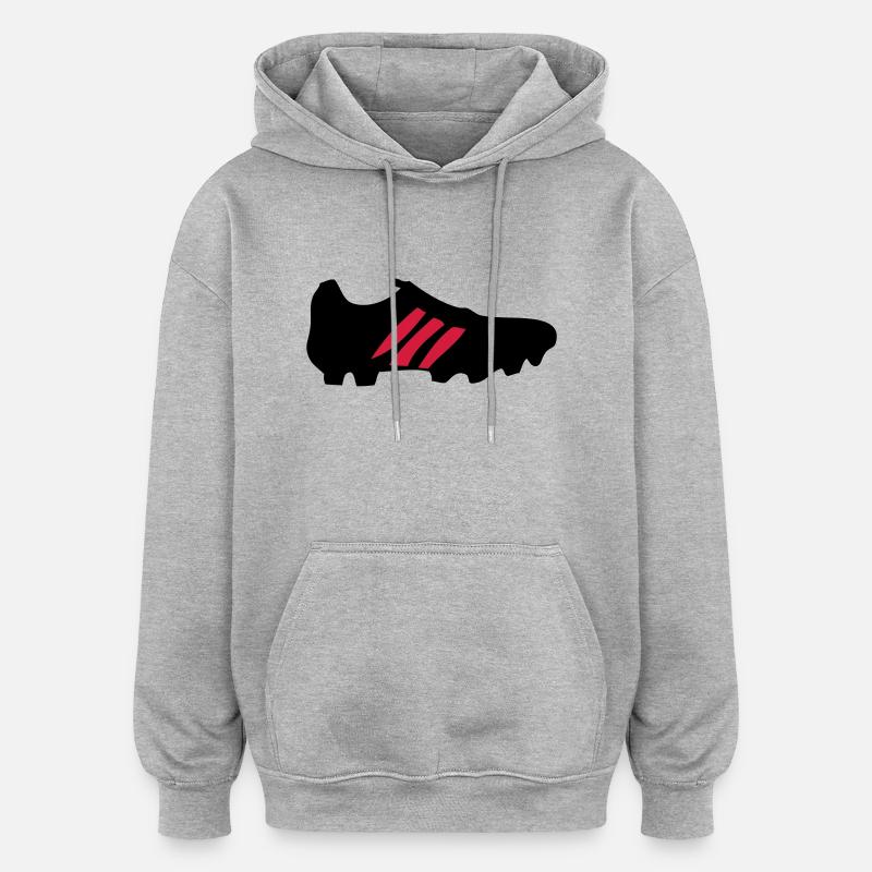 Fußball - Oversized Unisex Hoodie - Grau meliert