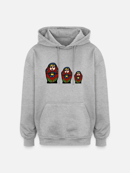 matryoshka - Oversized Unisex Hoodie - heather grey