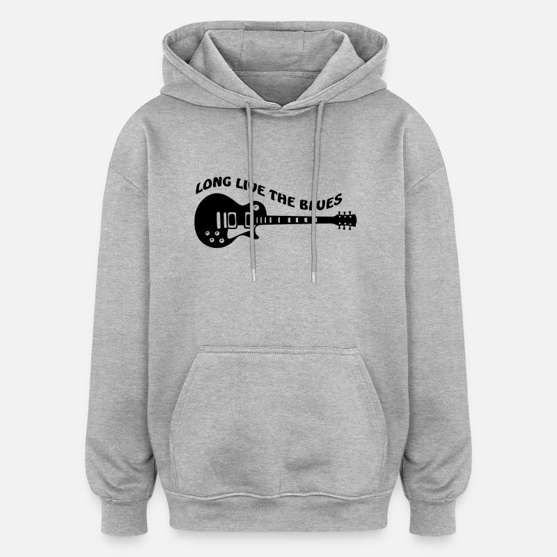 Vive Les Blues - Sweat à capuche oversize unisexe - gris chiné