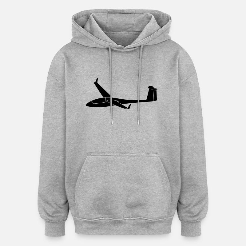 std cirrus with winglets - Sweat à capuche oversize unisexe - gris chiné