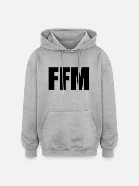 Frankfurt am Main - Oversized Unisex Hoodie - Grau meliert