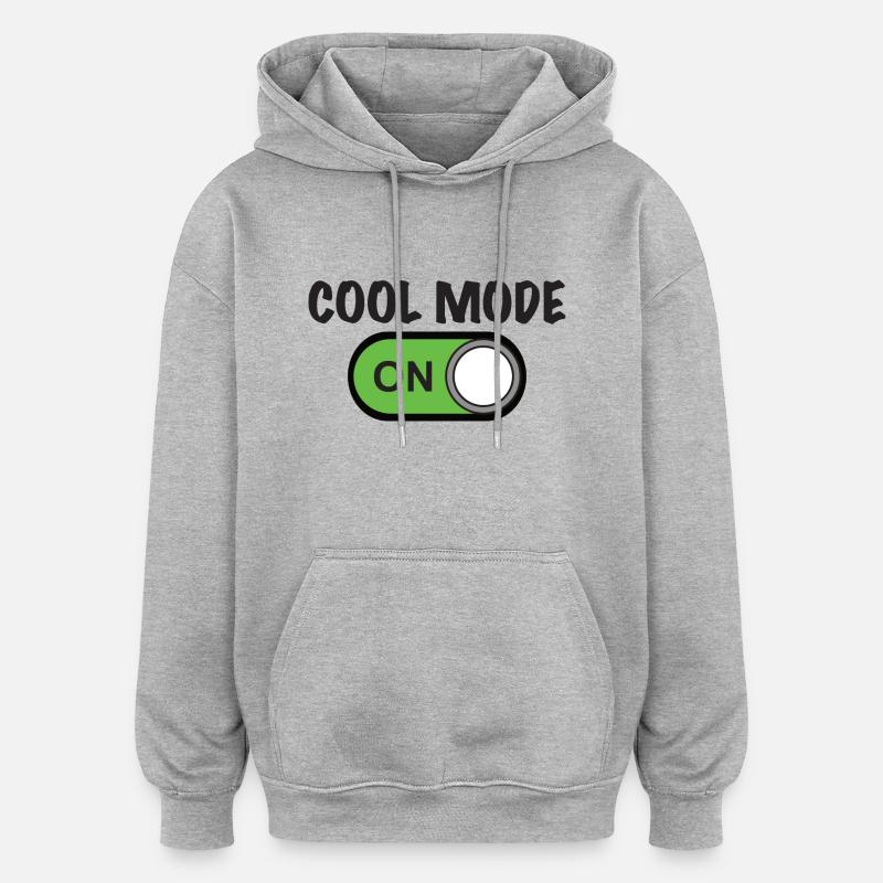MODE COOL ON - Sweat à capuche oversize unisexe - gris chiné