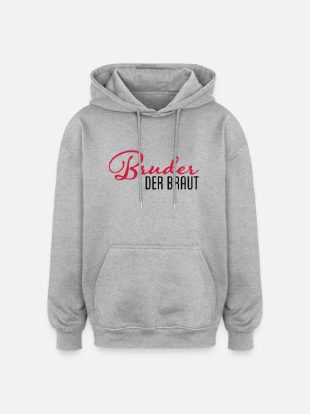 bruder der braut - Oversized Unisex Hoodie - Grau meliert