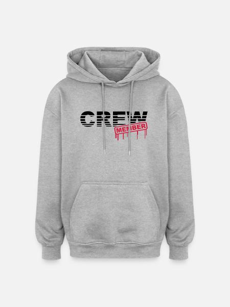 Crew Member - Oversized Unisex Hoodie - heather grey