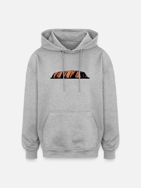 Ayers Rock - Australia - Oversized Unisex Hoodie - heather grey