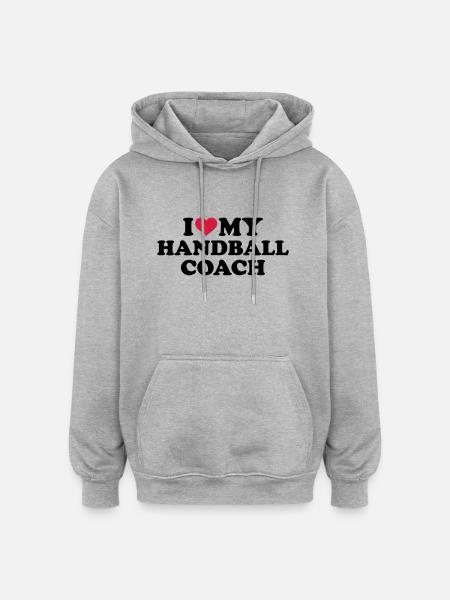 Handball coach - Oversized Unisex Hoodie - heather grey