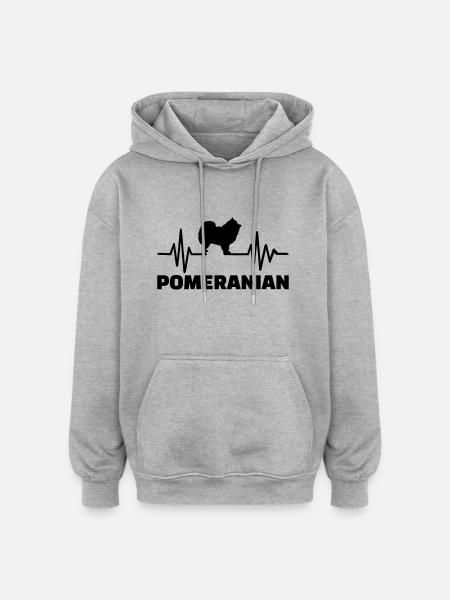 Spitz - Oversized Unisex Hoodie - Grau meliert