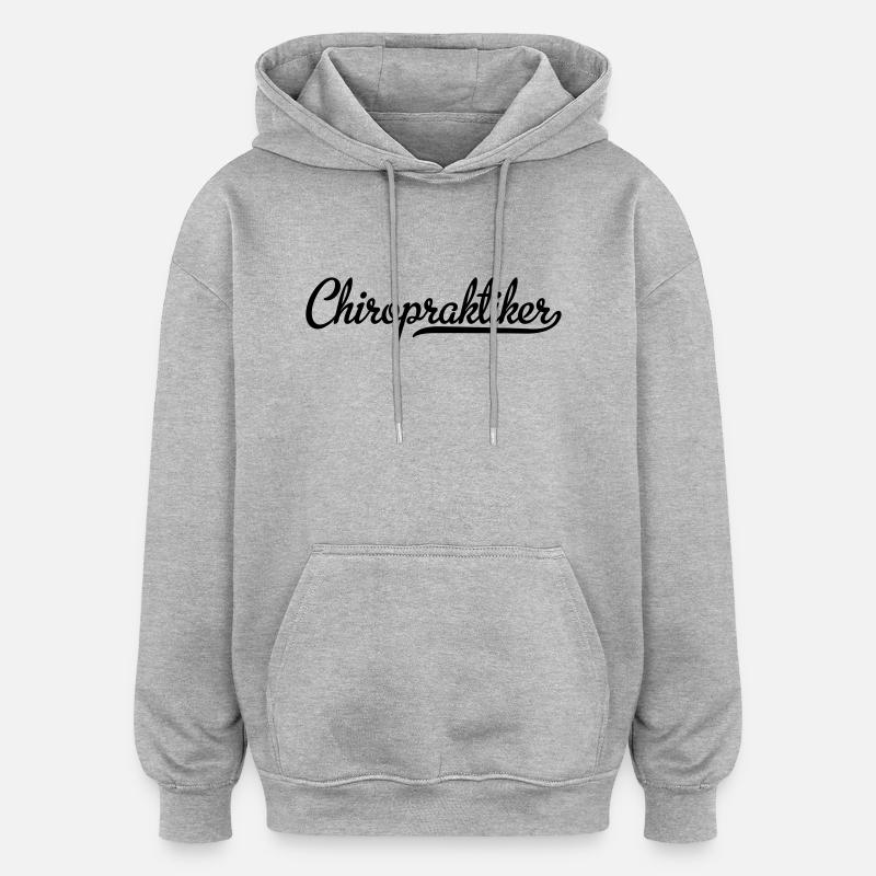 chiropraktiker - Oversized Unisex Hoodie - Grau meliert