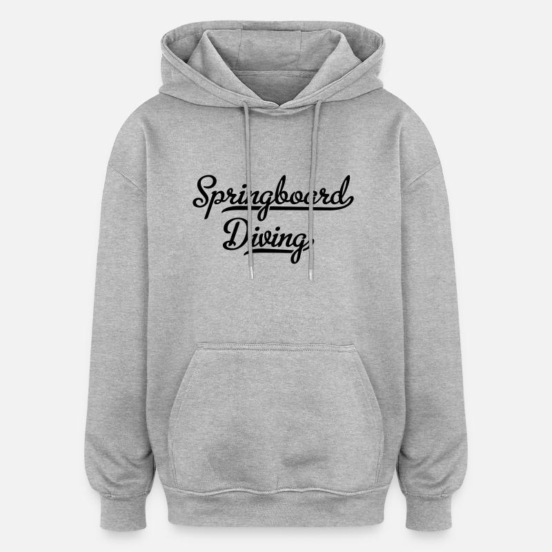 Turmspringen - Oversized Unisex Hoodie - Grau meliert