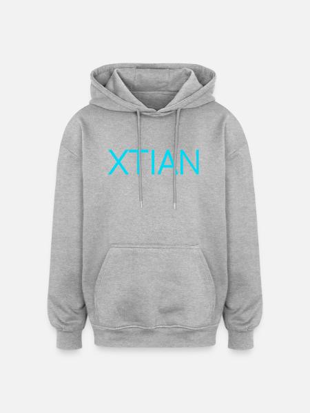 Xtian - Oversized Unisex Hoodie - Grau meliert