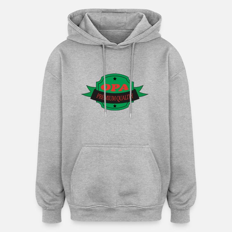 OPA PREMIUM QUALITY - Sweat à capuche oversize unisexe - gris chiné