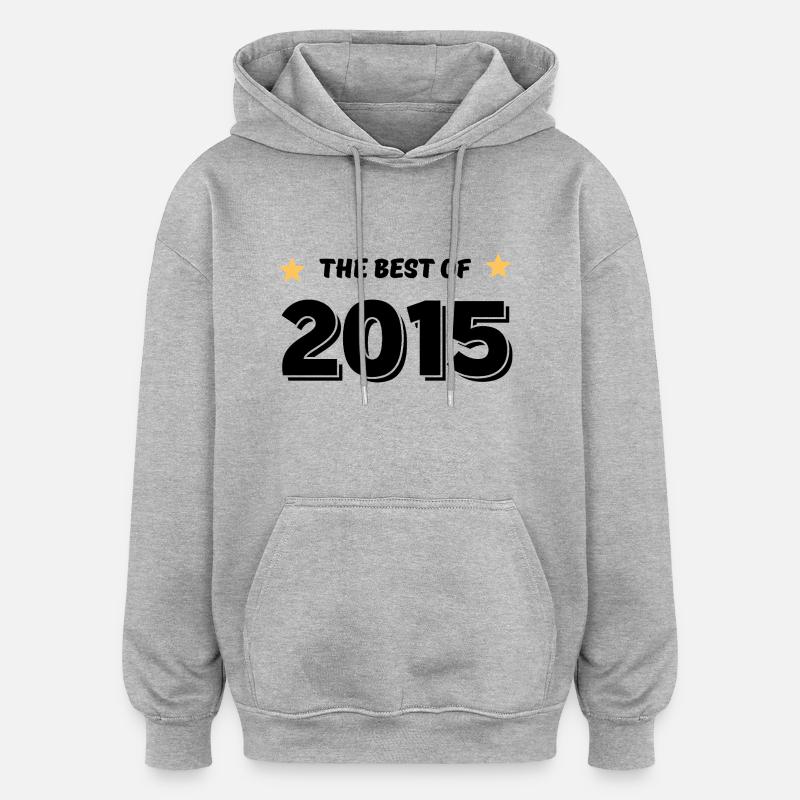 Das Beste aus 2015 - Oversized Unisex Hoodie - Grau meliert