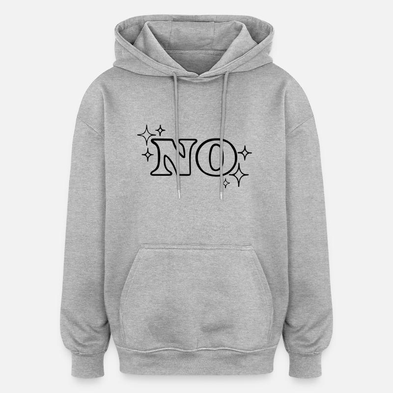 maintenant - Sweat à capuche oversize unisexe - gris chiné