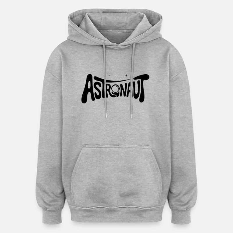 Astronaute - Cool Astonomy Logo - Sweat à capuche oversize unisexe - gris chiné