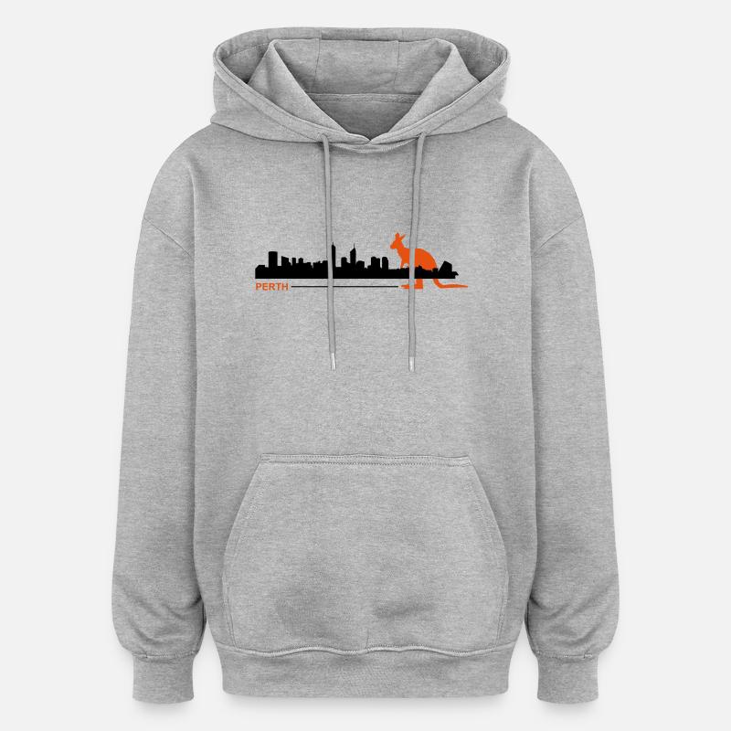 perth2 - Oversized Unisex Hoodie - heather grey