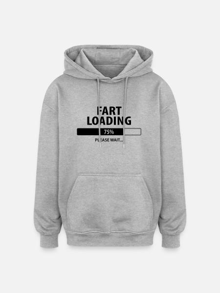 FART Loading - Oversized Unisex Hoodie - Grau meliert