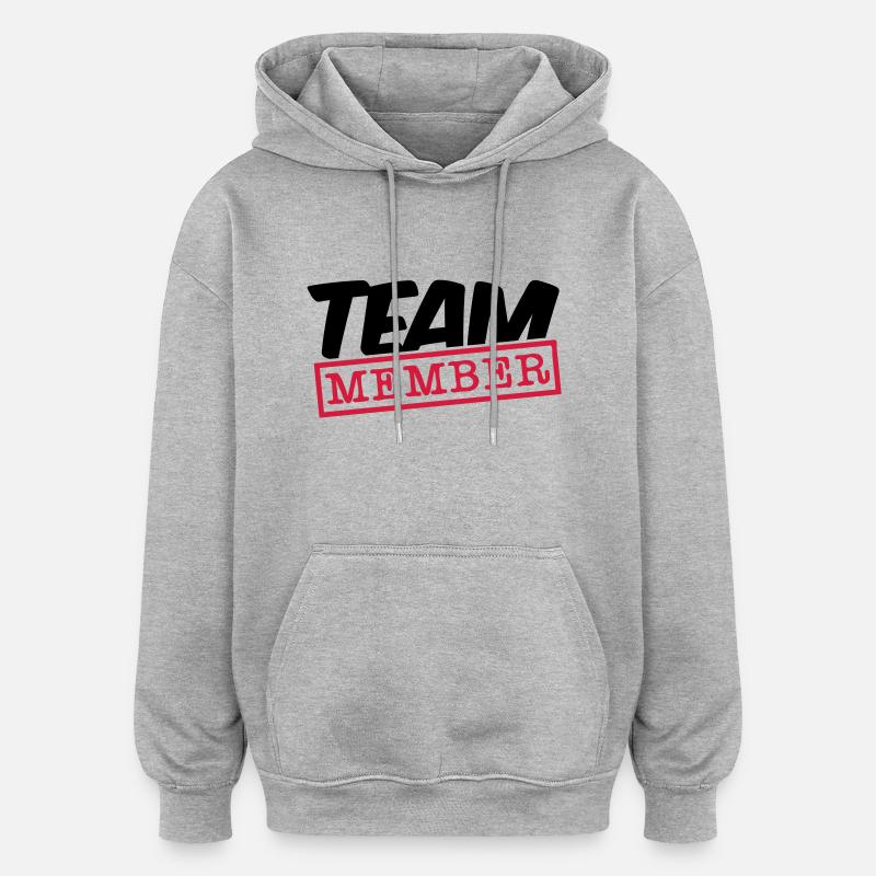 team_member_desn_ts2 - Sweat à capuche oversize unisexe - gris chiné