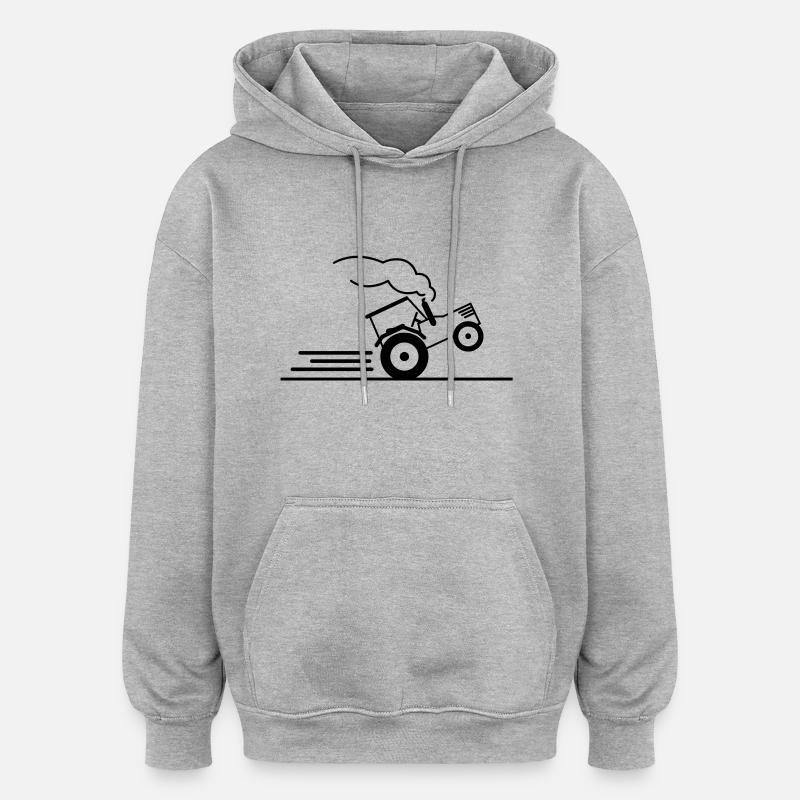 traktor_power_pull_f1 - Oversized Unisex Hoodie - heather grey