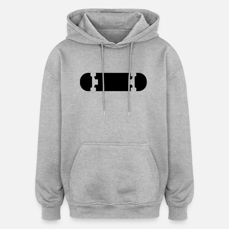 Skateboard - Oversized Unisex Hoodie - heather grey