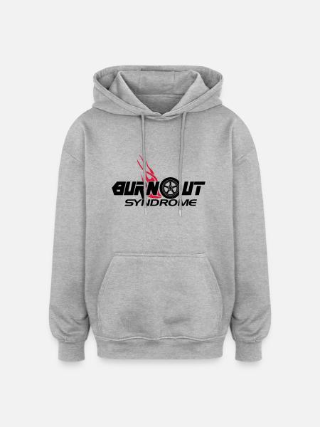 Burnout syndrome - Oversized Unisex Hoodie - Grau meliert