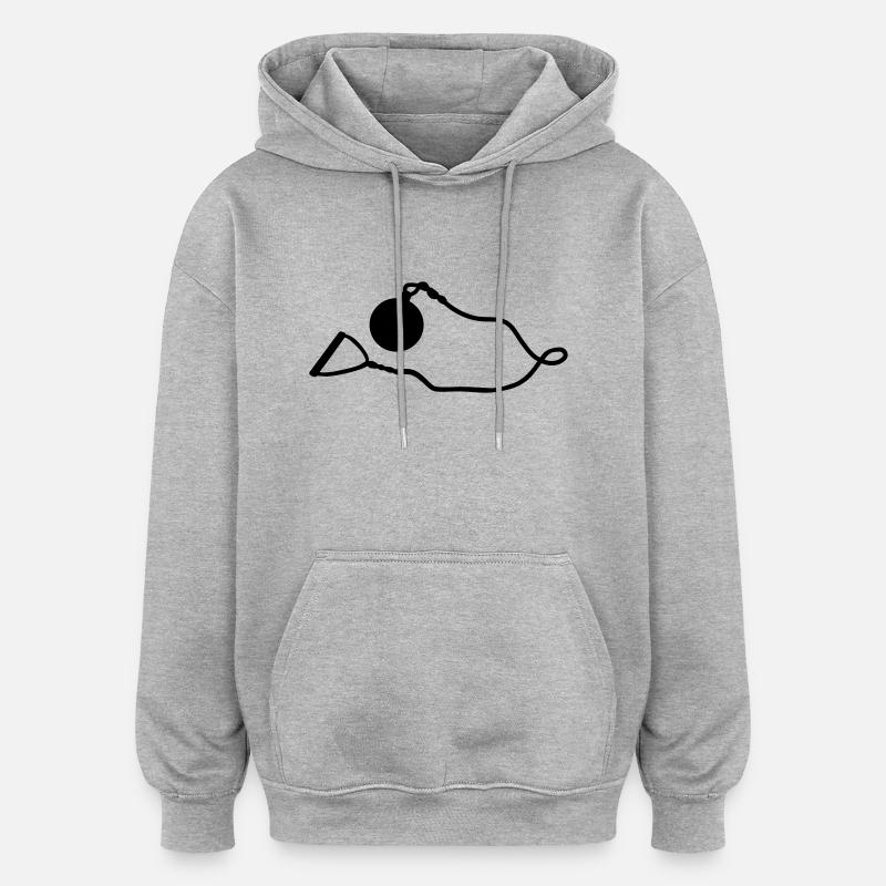 Lancer de marteau - Sweat à capuche oversize unisexe - gris chiné