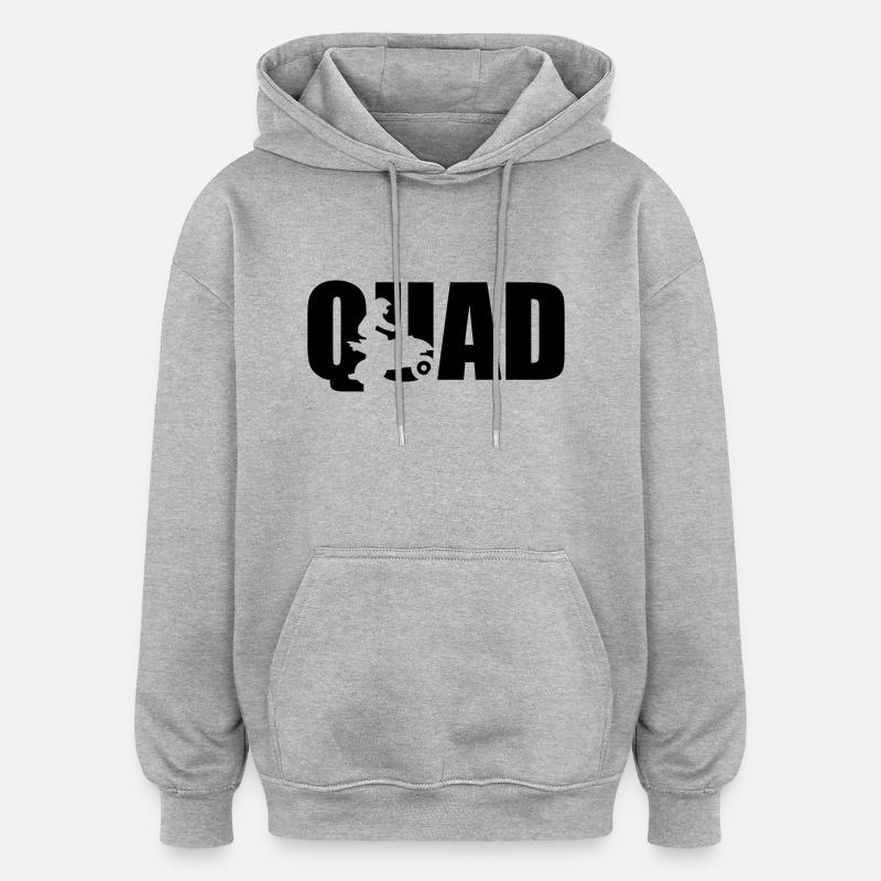 Quad - Sweat à capuche oversize unisexe - gris chiné