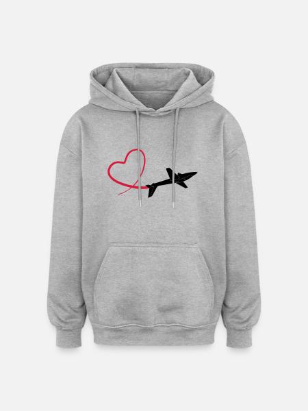 Kunstflug aerobatic Fox - Oversized Unisex Hoodie - heather grey