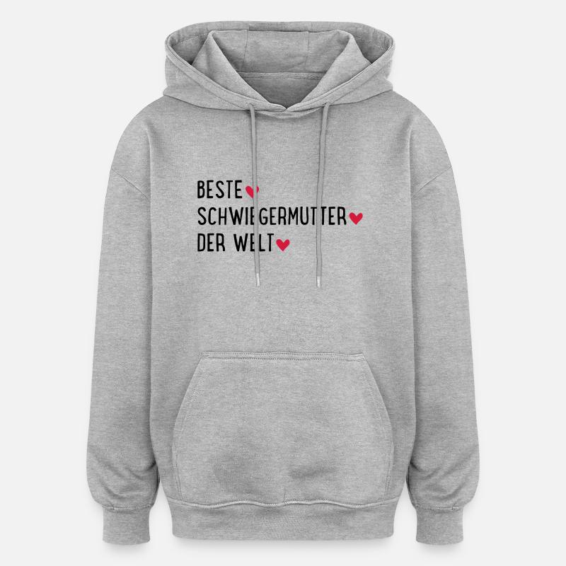 Beste Schwiegermutter der Welt - Oversized Unisex Hoodie - Grau meliert