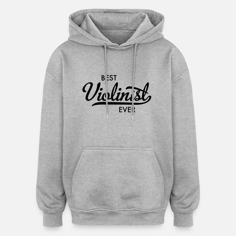 Violoniste - Sweat à capuche oversize unisexe - gris chiné