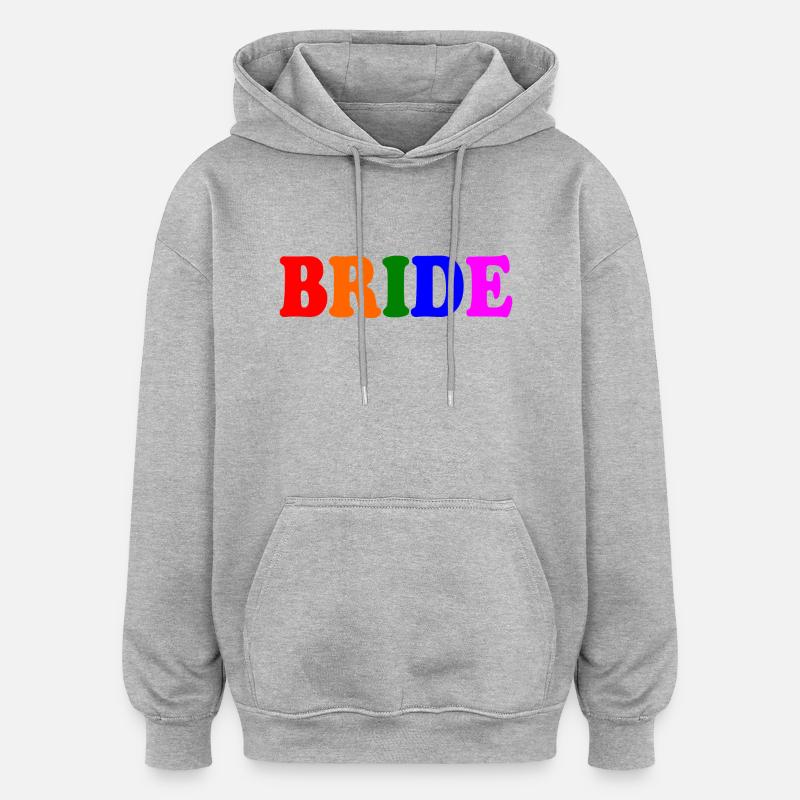 Bride - Sweat à capuche oversize unisexe - gris chiné