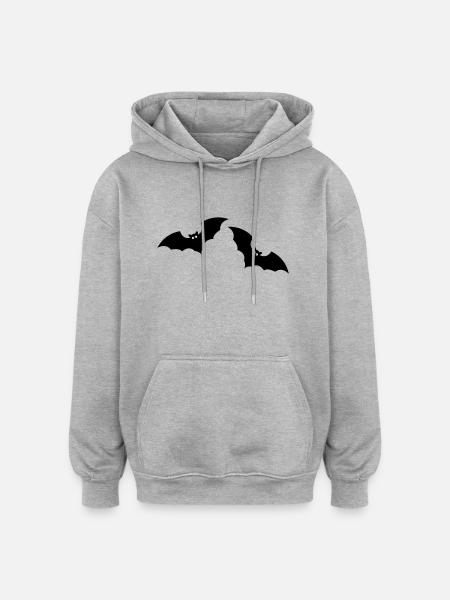 Bat 2 - Oversized Unisex Hoodie - heather grey
