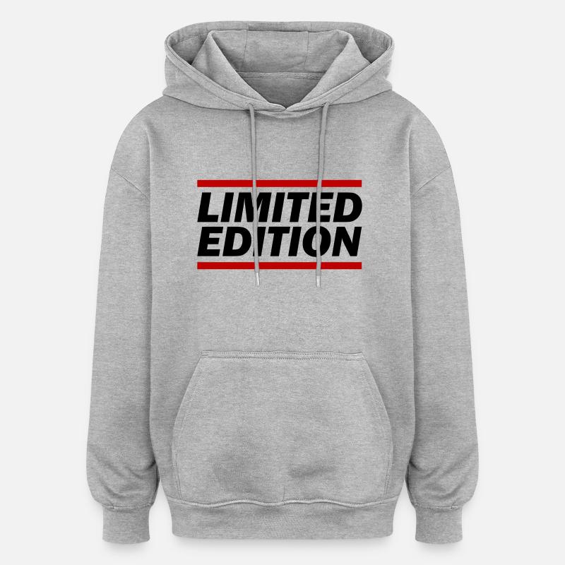 Edition Limitée 02 - Sweat à capuche oversize unisexe - gris chiné