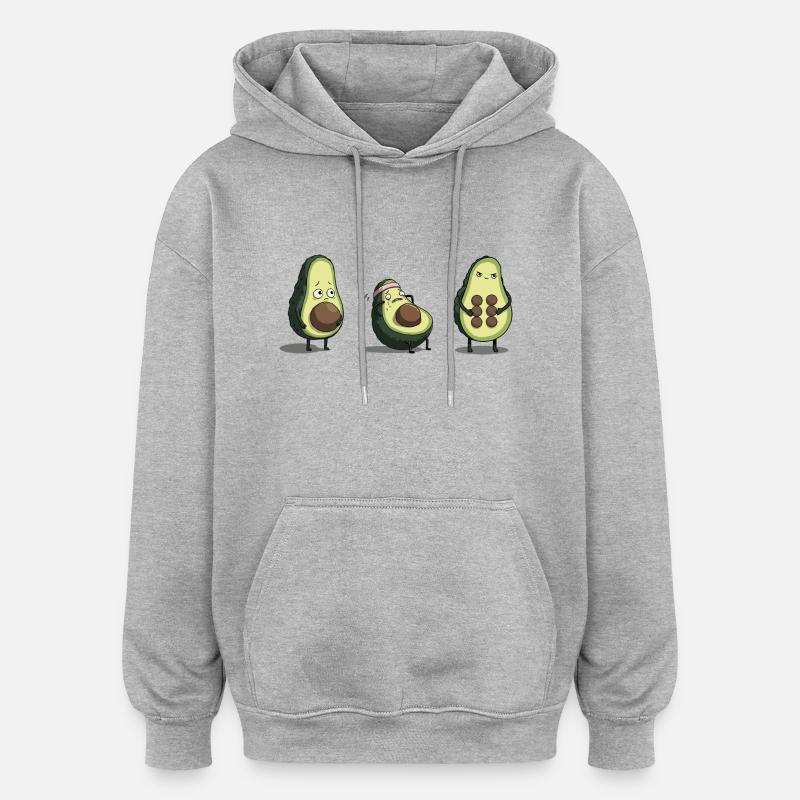 Avocado Body Evolution - Oversized Unisex Hoodie - heather grey