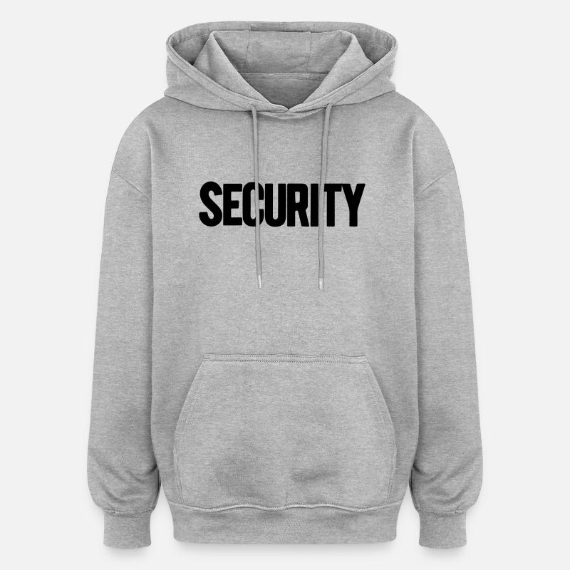 sécurité - Sweat à capuche oversize unisexe - gris chiné