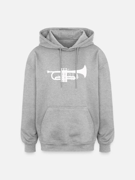Trumpet 1 - Oversized Unisex Hoodie - heather grey
