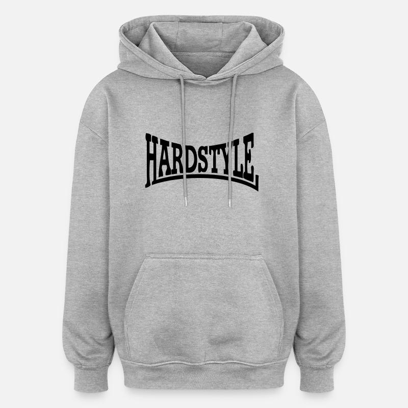 Hardstyle - Sweat à capuche oversize unisexe - gris chiné