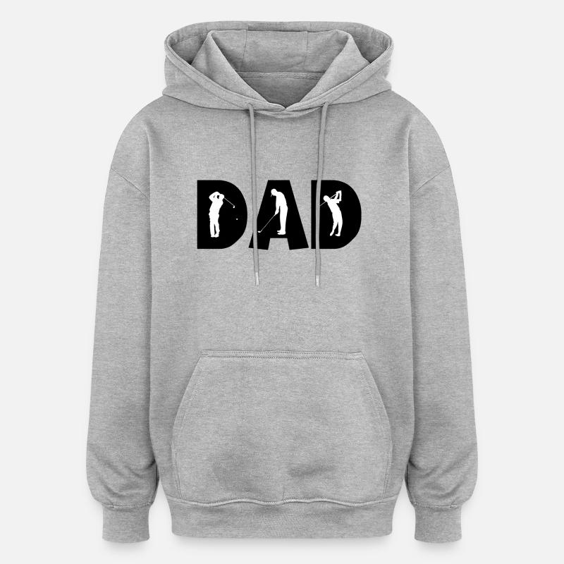 papa Golf - Sweat à capuche oversize unisexe - gris chiné