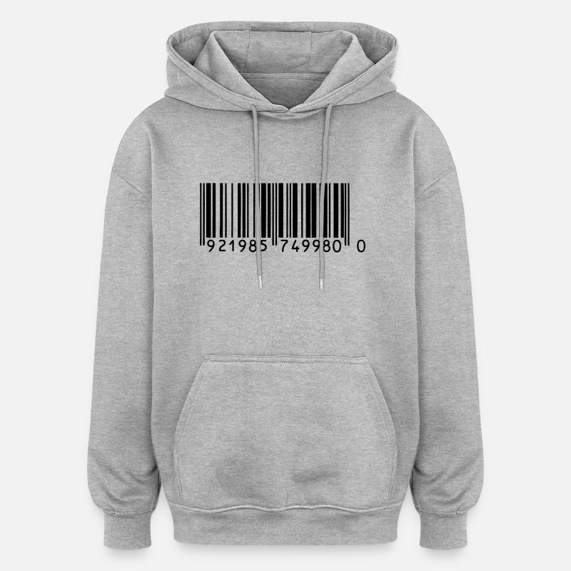barcodef1 - Oversized Unisex Hoodie - heather grey