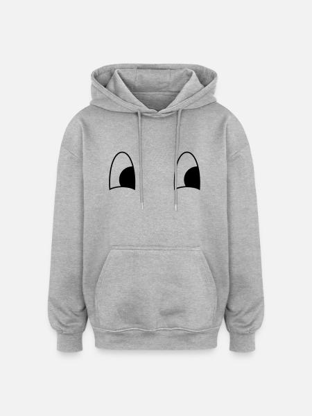 Embarrassed view - Oversized Unisex Hoodie - heather grey