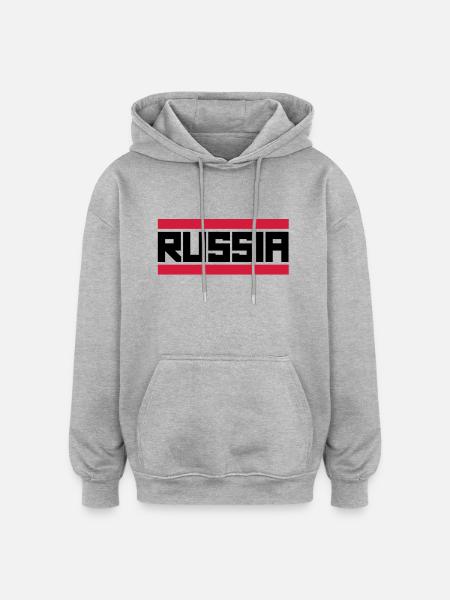 russia - Oversized Unisex Hoodie - heather grey