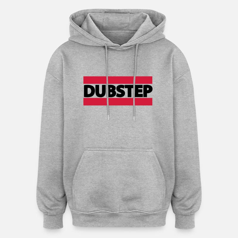 DUBSTEP LOGO - Oversized Unisex Hoodie - Grau meliert