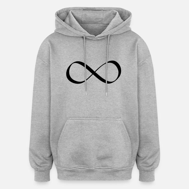 infinity__f1 - Sweat à capuche oversize unisexe - gris chiné